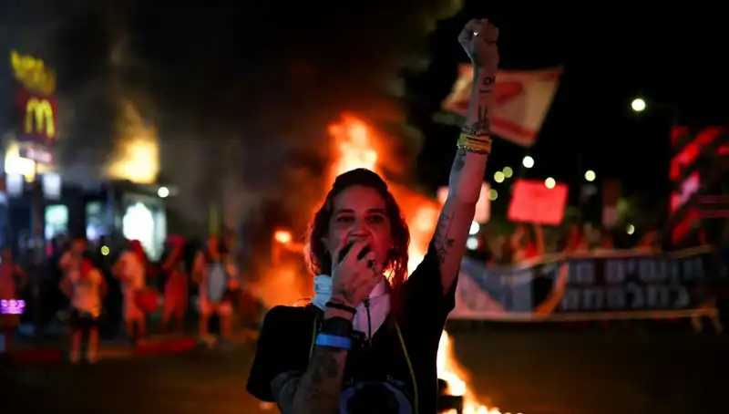 İsrail'de Sokaklar Yine Doldu: Gazze Savaşı Protestoları Büyüyor