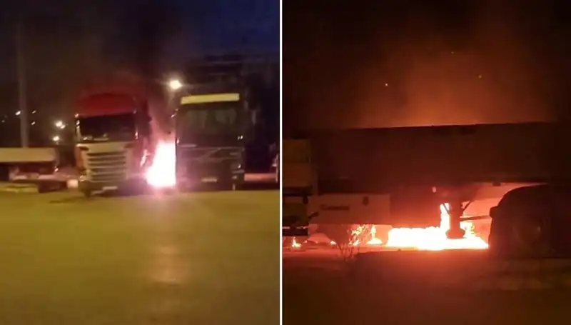 Park Halindeki Tırlara İnanılmaz Saldırı: Görgü Tanıkları Şokta