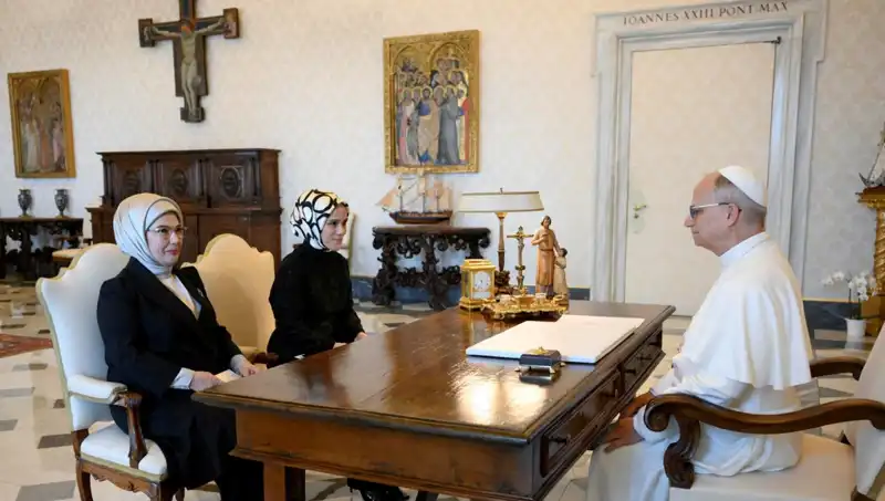 Emine Erdoğan ve Papa Leo’dan Gazze İçin Kritik Görüşme